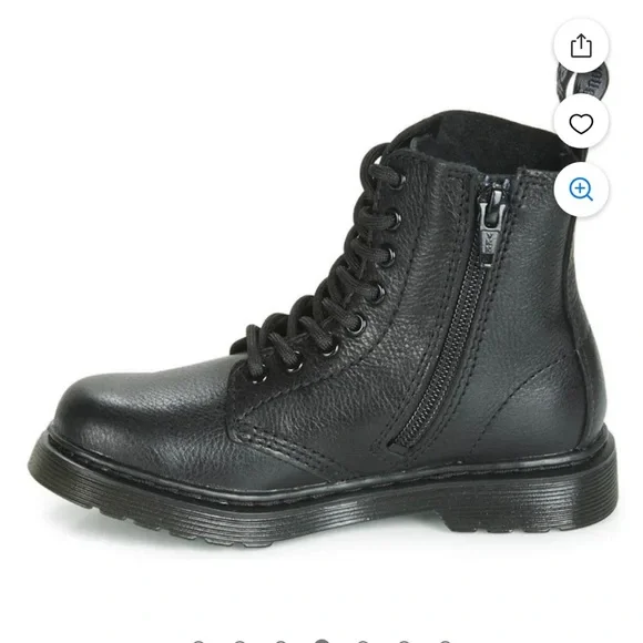 Dr Martens Pascal Moo Boots Black Leather Lace-Up Boots - Picture 2 of 16